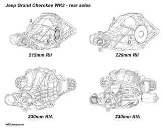 Grand Cherokee WK2 rear axles